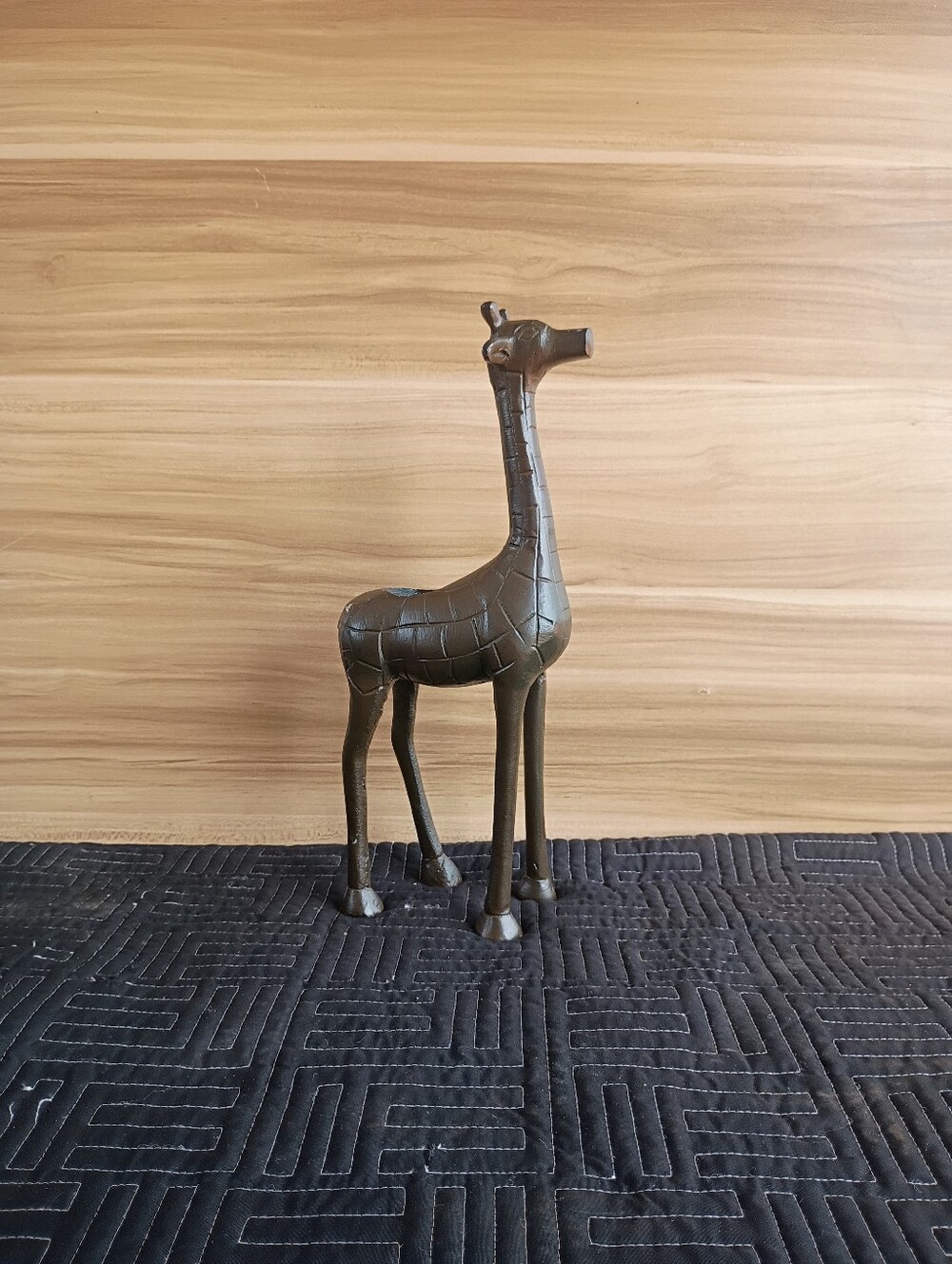 Bronze-Tone Giraffe Sculpture Decorative Statue